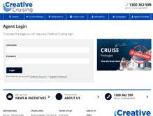Tablet Screenshot of creativecruising.com.au